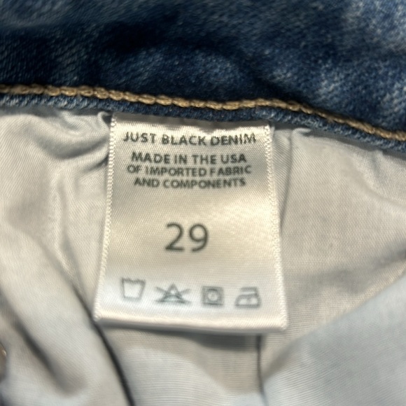 JustBlack Medium Blue Rough Hem Boot Cut Jean Sz 29 - Picture 9 of 14